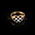 925 Sterling Silver Checkerboard Heart Ring