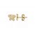 14K Gold Cubic Zirconia Butterfly Stud Earrings 14k Gold Butterfly Earring, Butterfly Gold Studs, 14k Gold Stud, Women’s Gold Stud Earring