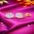 925 Sterling Silver Round Stud Earrings in Gold Finish