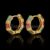 925 sterling silver Rainbow Gemstone Huggie Earrings