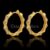 925 sterling silver Bamboo Hoop Earrings Gold