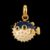 Puffer Fish Enamel 925 Sterling Silver Pendant