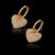 Gold Heart Drop Earrings