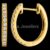 925 sterling silver Gold Diamond Hoop Earrings