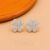 925 Sterling Silver Four Leaf Clover Stud Earring