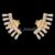 925 Sterling Silver Curved Fan Stud Earrings