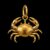 Realistic Crab 925 Sterling Silver Pendant