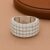 925 Sterling Silver 4-Row Pave diamond Iced Out Band Ring