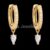 925 Sterling Silver Pear Drop Hoop Earrings