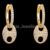 925 Sterling Silver Pavé diamond Oval Drop Hoop Earrings