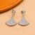 925 Sterling Silver Fan Drop Earrings