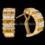 925 Sterling Silver Yellow Gold Hoop Earrings
