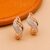 925 Sterling Silver Rose Gold Diamond Hoop Earrings