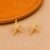 925 Sterling Silver Gold Starfish Stud Earrings