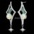 925 Sterling Silver Opal & Emerald North Star Dangle Earrings