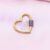 925 Sterling Silver Gold Plated Heart Screw Lock Connector with Pave Pave Diamond – Jewelry Clasp / Charm Holder