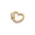 925 Sterling Silver Gold Plated Heart Screw Lock Connector with Full Pave Diamond | Luxury Jewelry Clasp