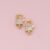 1 Pcs 925 Sterling Silver Gold Plated Pave Diamond Charm Holder Lock with Double Loop | Designer Connector