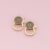 1 Pcs 925 Sterling Silver Gold Plated Round Pave Black Pave Diamond Charm Holder Lock | Designer Connector Clasp