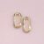 1 Pcs 925 Sterling Silver Gold Plated Oval Charm Holder Lock with Multicolor Pave Pave Diamond | Designer Connector