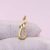 925 Sterling Silver Teardrop Charm Holder with Pave Diamond Accent