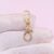 925 Sterling Silver Pave Ball Charm Holder Connector with Carabiner Clasp