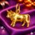 925 Sterling Silver Gold Plated Bull Pendant