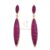 925 Sterling Silver Ruby & Diamond Marquise Drop Earrings