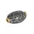 925 Sterling Silver Diamond Pave Oval Barrel Bead Finding Jewelry
