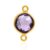 925 Sterling Silver Gold Plated Amethyst Connector Jewelry