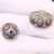 1 Pcs 925 Sterling Silver Yellow Sapphire Pave diamond Bead Jewelry