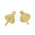 925 Sterling Silver Gold Plated Cone Cap Jewelry