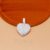 925 Sterling Silver Full Pave diamond Heart Pendant