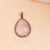 925 Sterling Silver Rose Quartz Pear Cut Halo Pendant