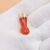 925 Sterling Silver Gold Plated Red Figa Hand Pendant