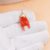 925 Sterling Silver Gold Plated Red Mano Cornuto Pendant