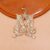 925 Sterling Silver Diamond Initial “M” Monogram Pendant