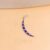 925 Sterling Silver Blue Enamel Crescent Moon Pendant