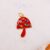925 Sterling Silver Red Enamel Mushroom Pendant