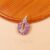 925 Sterling Silver Pink Pave diamond Cowrie Shell Pendant Charm