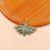 925 Sterling Silver Green Pave diamond Bee Pendant with Pink Stone Accents