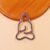 925 Sterling Silver Pink Pave diamond Buddha Outline Pendant Charm