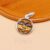 925 Sterling Silver Carved Tiger’s Eye Sun Face Round Pendant Charm