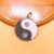 Yin Yang Medallion Pendant in 925 Sterling Silver