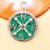 925 Sterling Silver Malachite Compass Pendant