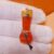 925 Sterling Silver Orange Carnelian Figa Hand Pendant