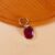 925 Sterling Silver Gold Plated Oval Ruby Gemstone Pendant