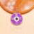 925 Sterling Silver Purple Enamel Compass Pendant