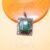 925 Sterling Silver Malachite Square Pendant