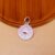 925 Sterling Silver Pink Enamel Donut Pendant